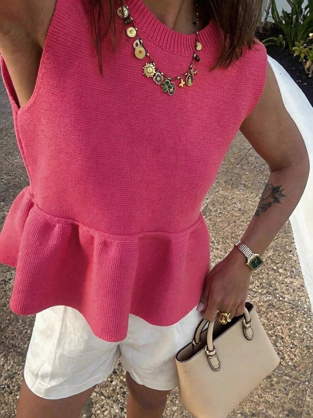 Deep Plum Red Casual Women's Y2k Knitted Sleeveless Knitted Tank